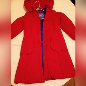 Rothschild Girls Red Hooded Pea Coat